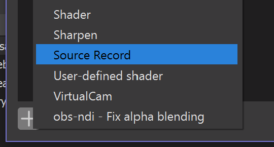 source record filter